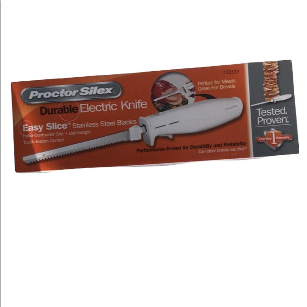 Proctor Silex Electric Knife Stainless Steel Easy Slice Turkey Christmas…